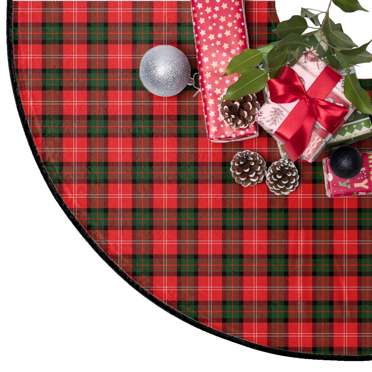 Nesbitt Modern Tartan Plaid Christmas Tree Skirt