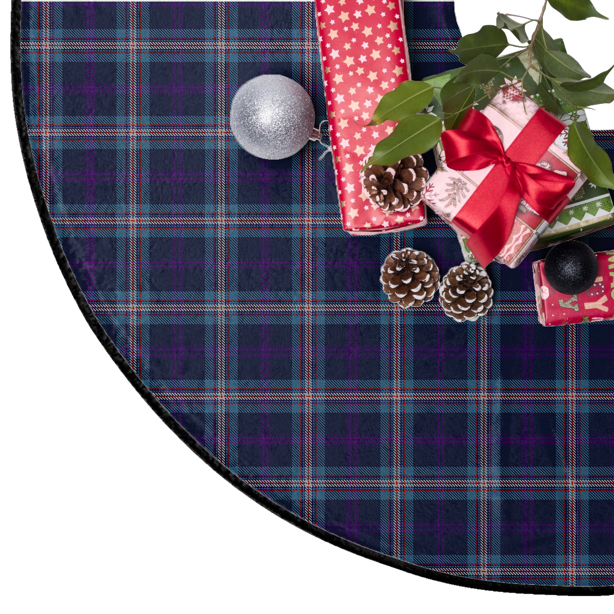 Nevoy Tartan Plaid Christmas Tree Skirt