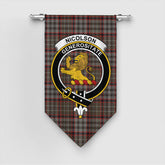 Nicolson Hunting Weathered Tartan Crest Gonfalon