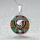 Norvel Tartan Crest Circle Necklace