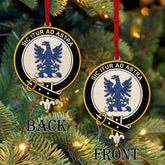 Ochterlony Tartan Crest Wood Acrylic Ornament