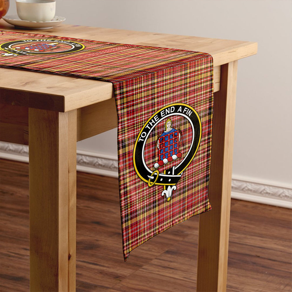 Ogilvie of Strathallan Weathered Tartan Crest Table Runner