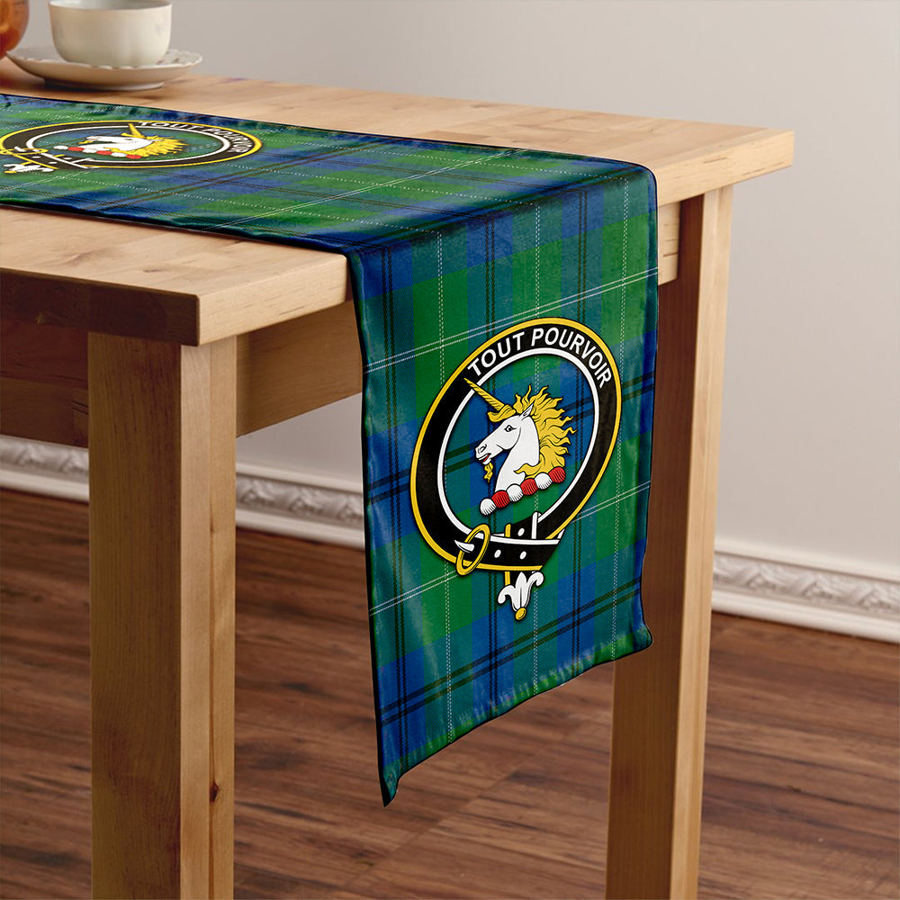 Oliphant Modern Tartan Crest Table Runner