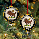 Pollock Tartan Crest Wood Acrylic Ornament