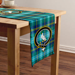 Porteous Modern Tartan Crest Table Runner