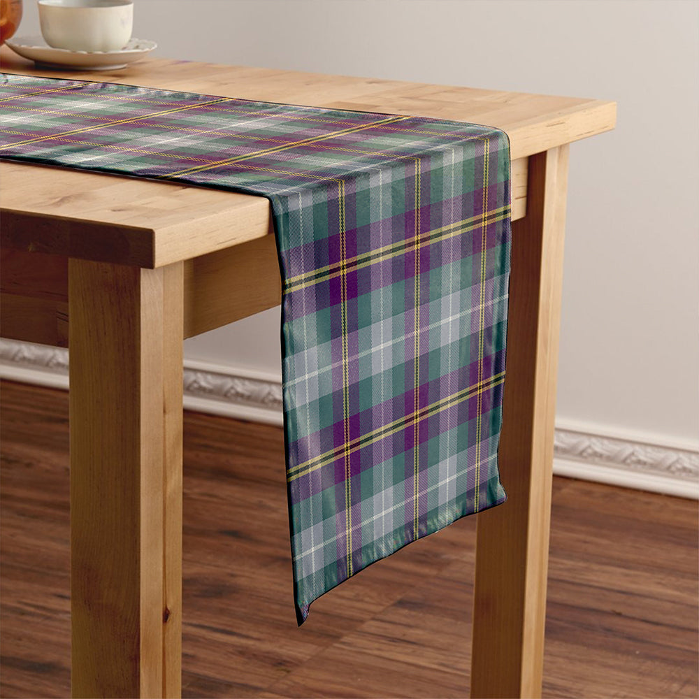 Porteous Weathered Tartan Crest Table Runner