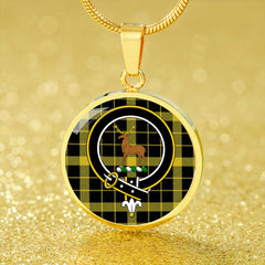 Raeburn Modern Tartan Crest Circle Necklace