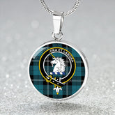 Ramsay Blue Ancient Tartan Crest Circle Necklace