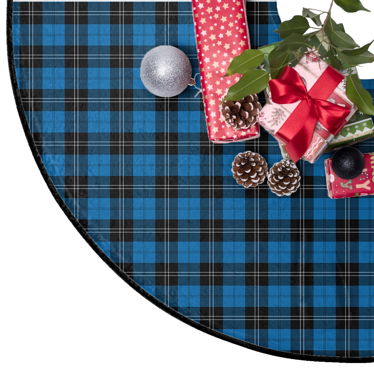 Ramsay Blue Ancient Tartan Plaid Christmas Tree Skirt