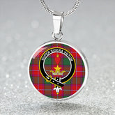 Rattray Modern Tartan Crest Circle Necklace