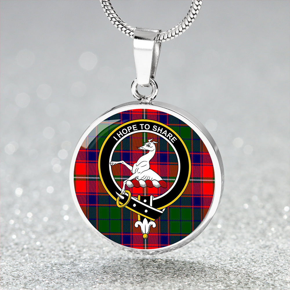 Riddell Tartan Crest Circle Necklace