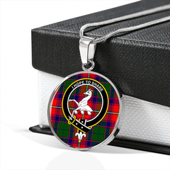 Riddell Tartan Crest Circle Necklace