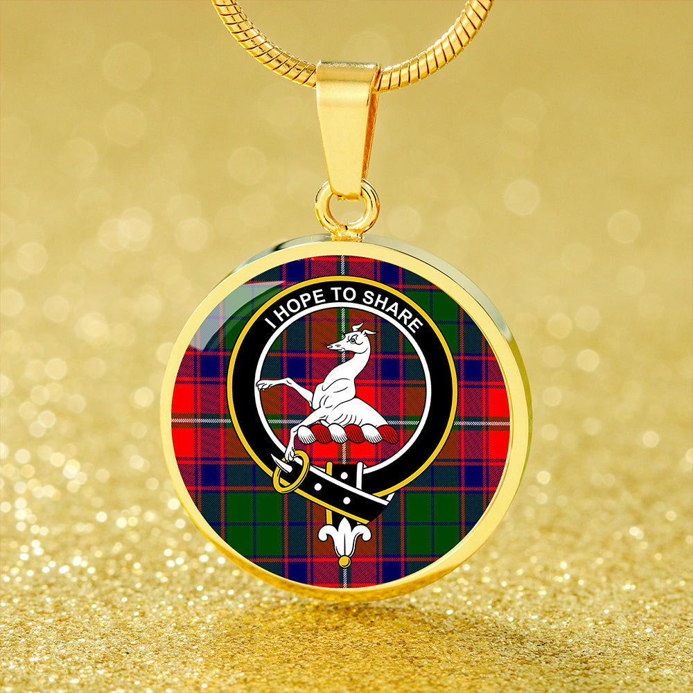 Riddell Tartan Crest Circle Necklace