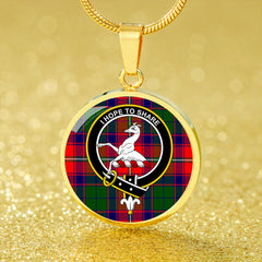 Riddell Tartan Crest Circle Necklace