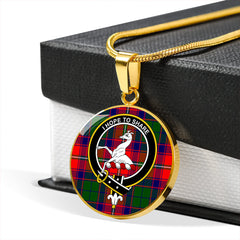 Riddell Tartan Crest Circle Necklace