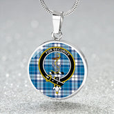 Roberton Tartan Crest Circle Necklace