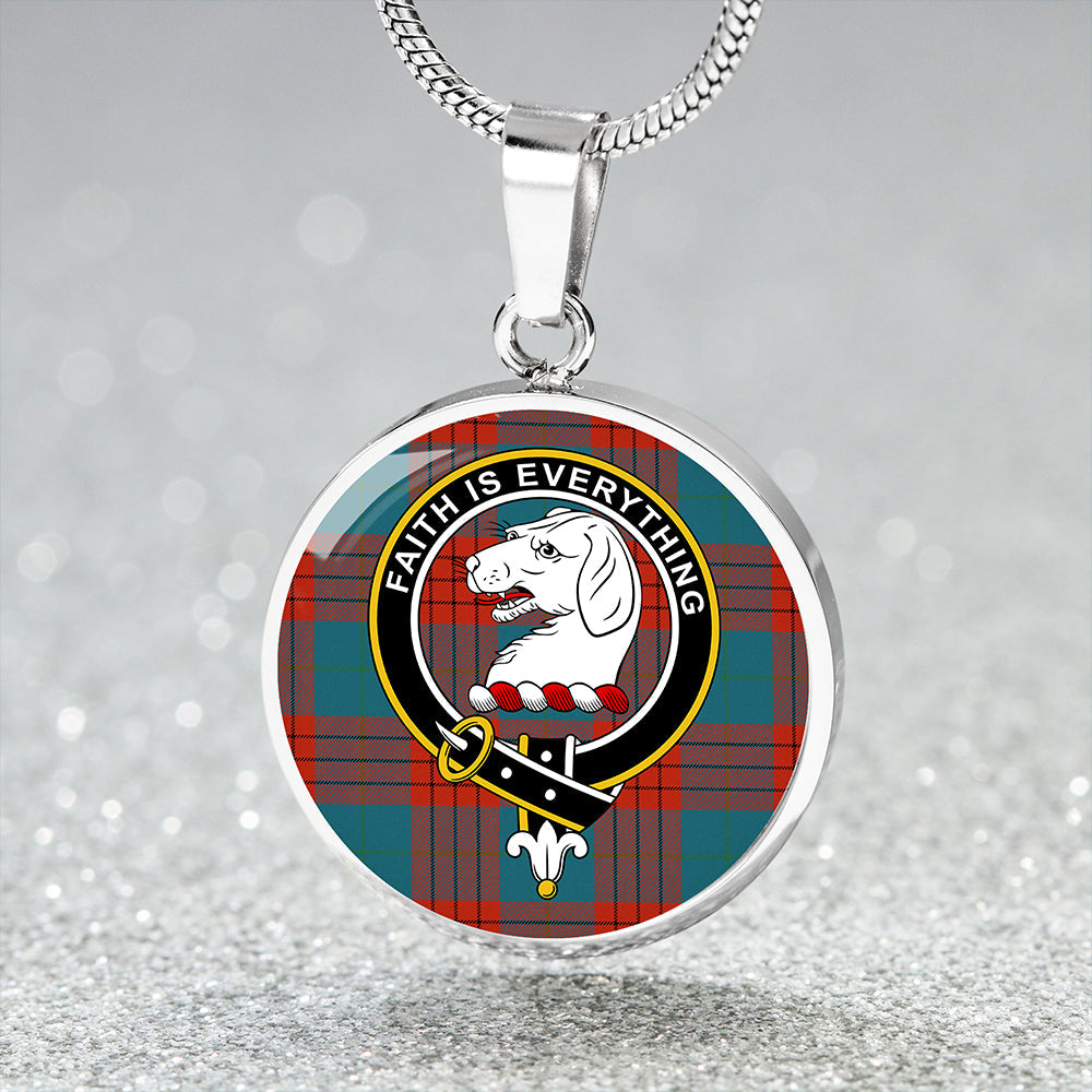 Robinson Dress (Robins Dress) Ancient Tartan Crest Circle Necklace