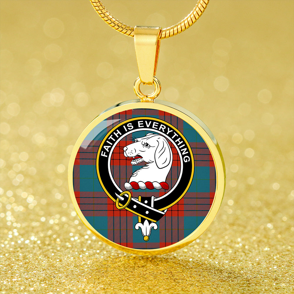 Robinson Dress (Robins Dress) Ancient Tartan Crest Circle Necklace