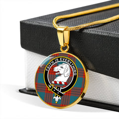 Robinson Dress (Robins Dress) Ancient Tartan Crest Circle Necklace