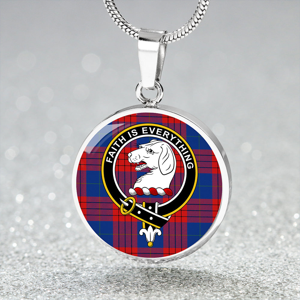 Robinson Dress (Robins Dress) Modern Tartan Crest Circle Necklace