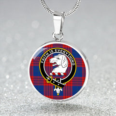 Robinson Dress (Robins Dress) Modern Tartan Crest Circle Necklace