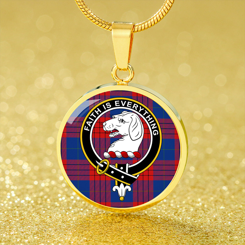 Robinson Dress (Robins Dress) Modern Tartan Crest Circle Necklace