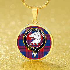 Robinson Dress (Robins Dress) Modern Tartan Crest Circle Necklace