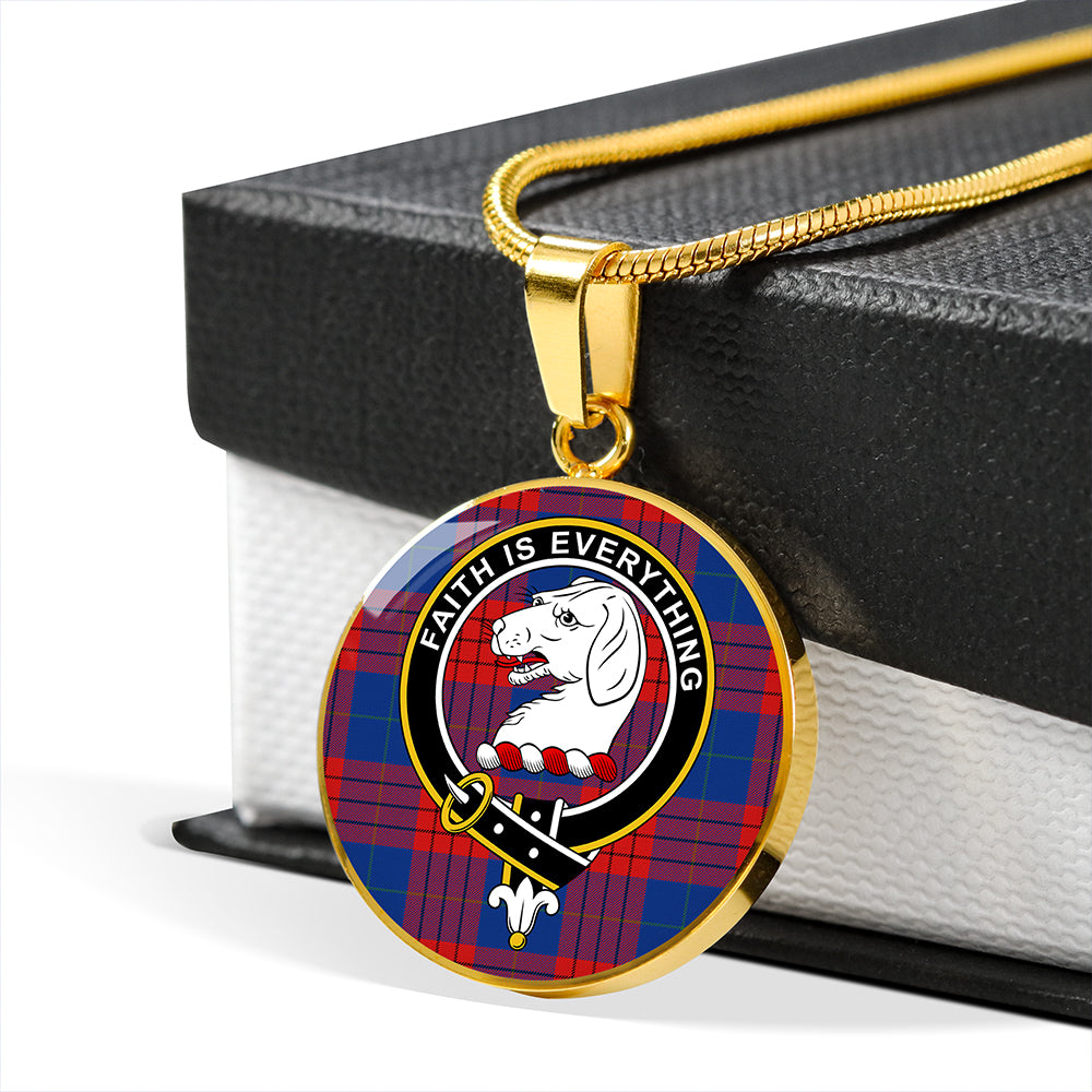 Robinson Dress (Robins Dress) Modern Tartan Crest Circle Necklace