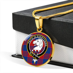 Robinson Dress (Robins Dress) Modern Tartan Crest Circle Necklace