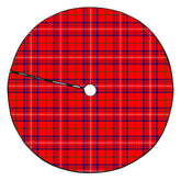 Rose Modern Tartan Plaid Christmas Tree Skirt