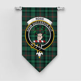 Ross Hunting Modern Tartan Crest Gonfalon