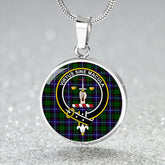 Russell Modern Tartan Crest Circle Necklace