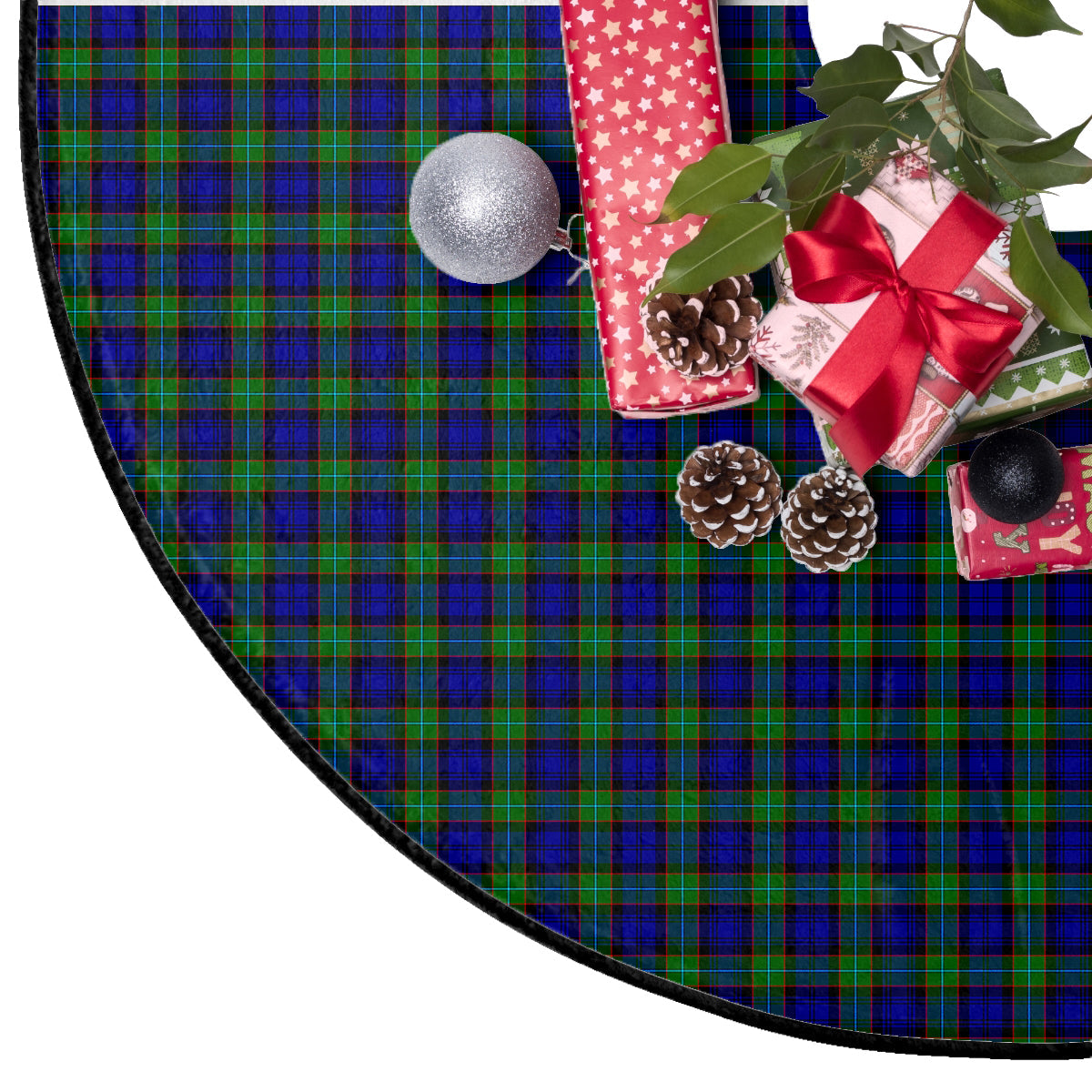 Sempill Modern Tartan Plaid Christmas Tree Skirt