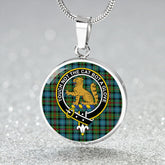 Smith (MacGowan Hunting) Ancient Tartan Crest Circle Necklace