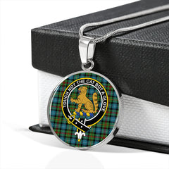 Smith (MacGowan Hunting) Ancient Tartan Crest Circle Necklace