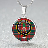 Somerville Modern Tartan Crest Circle Necklace