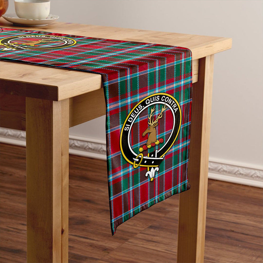 Spens Modern Tartan Crest Table Runner