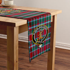 Spens Modern Tartan Crest Table Runner