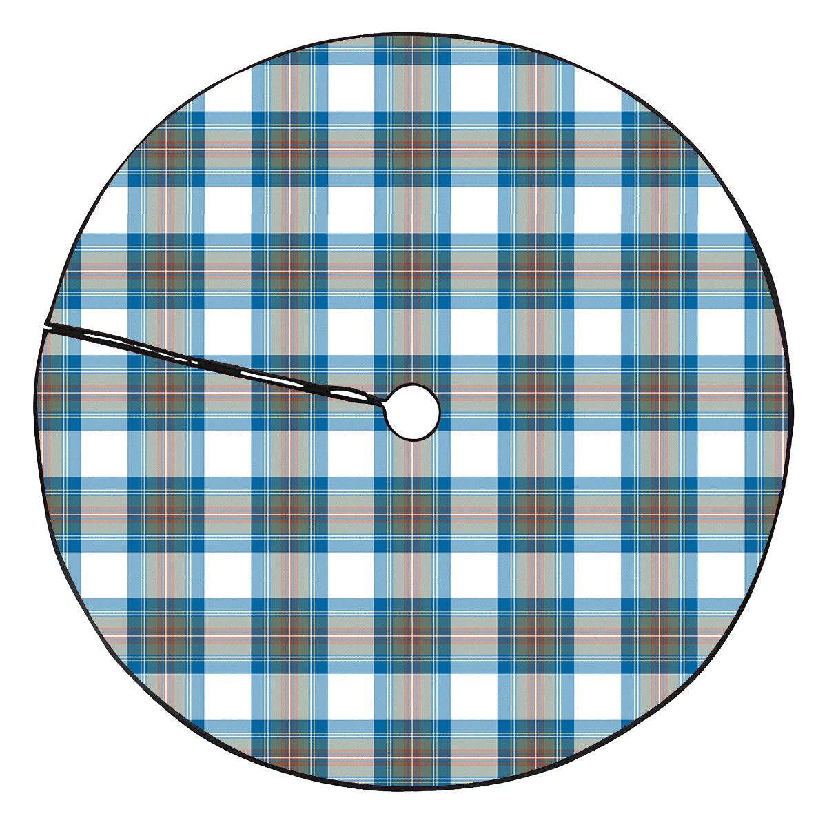 Stewart Muted Blue Tartan Plaid Christmas Tree Skirt
