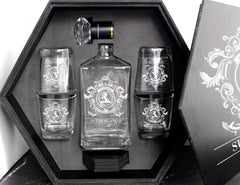 SutherlandII Tartan Clan Decanter Set