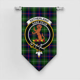 Sutherland Modern Tartan Crest Gonfalon