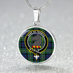 Tait Modern Tartan Crest Circle Necklace