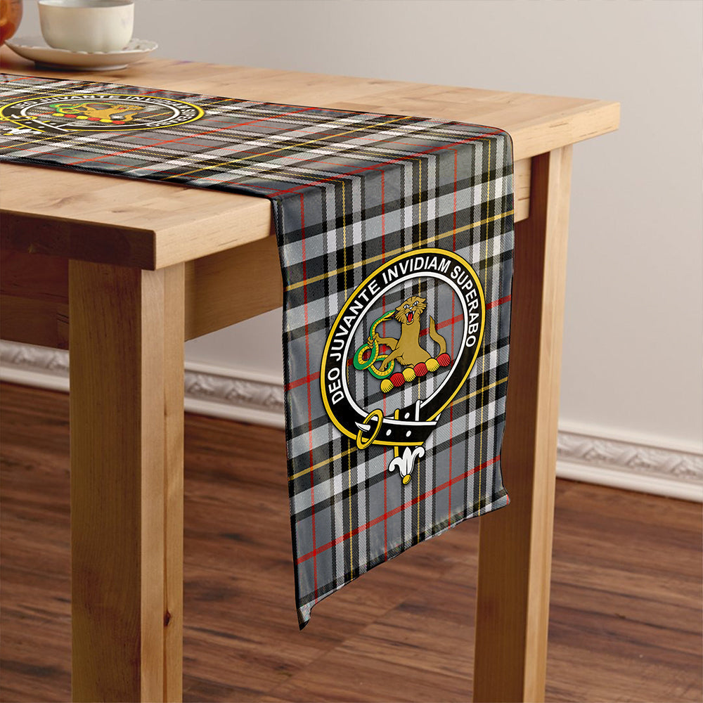 Thomson Grey (MacThomas/Thompson Grey) Modern Tartan Crest Table Runner
