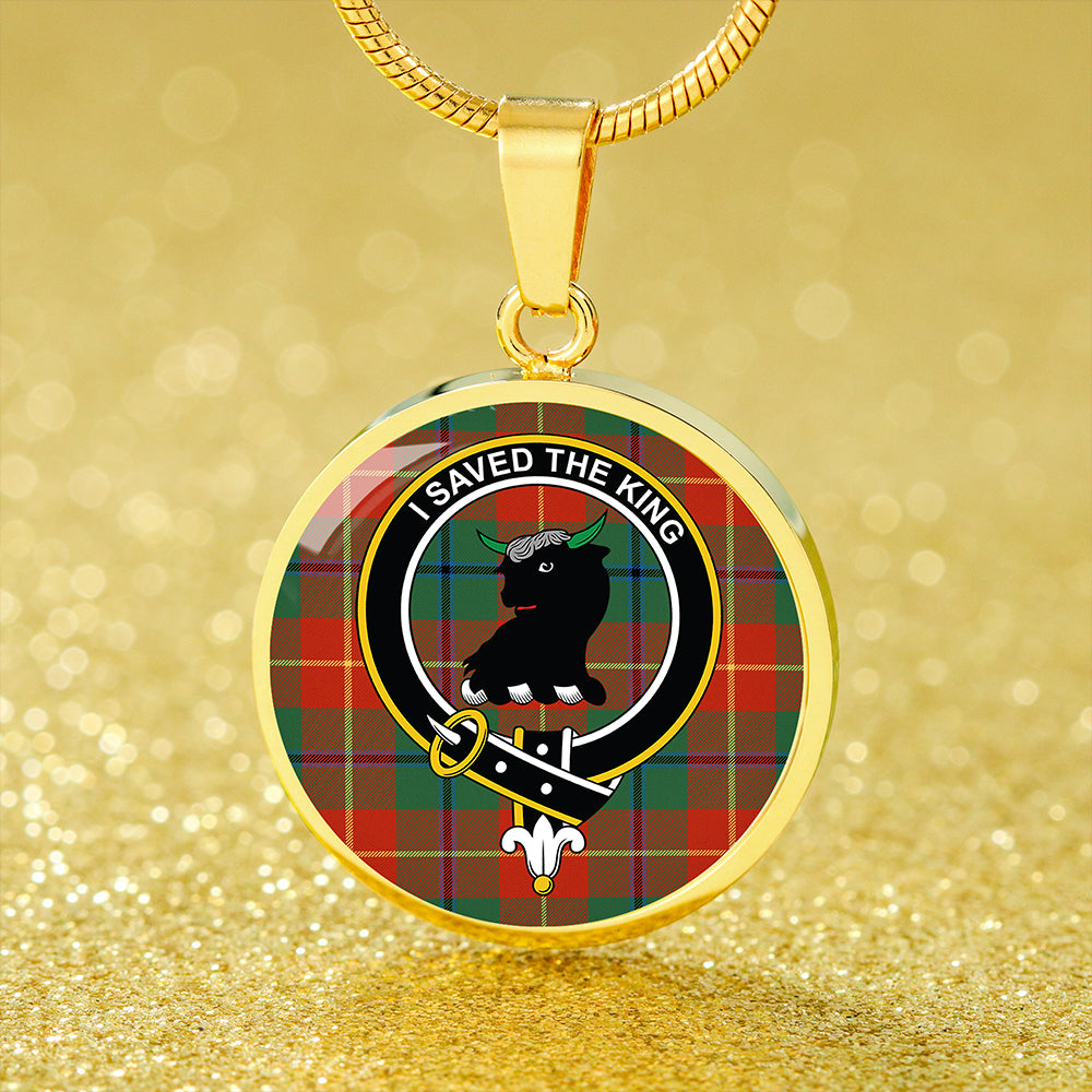 Turnbull Dress Ancient Tartan Crest Circle Necklace