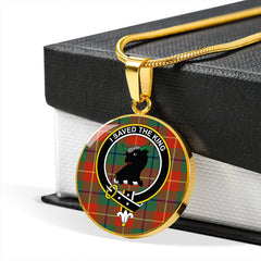 Turnbull Dress Ancient Tartan Crest Circle Necklace