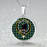 Tweedside District Tartan Crest Circle Necklace