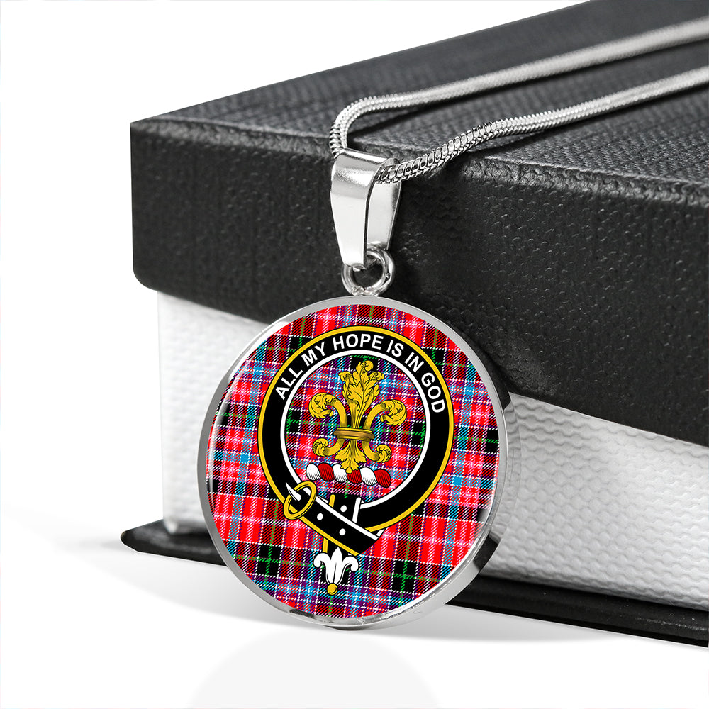 Udny Tartan Crest Circle Necklace