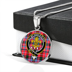 Udny Tartan Crest Circle Necklace