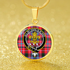 Udny Tartan Crest Circle Necklace