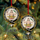 Urquhart Tartan Crest Wood Acrylic Ornament